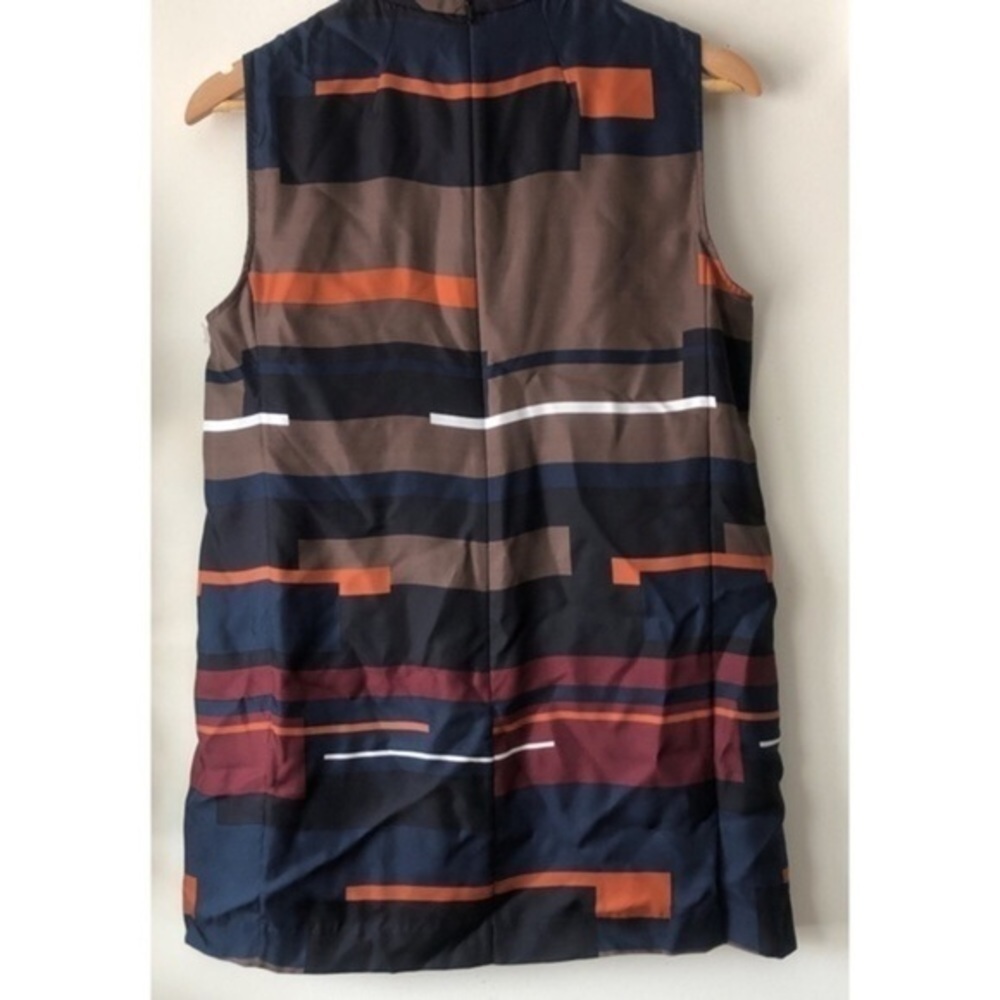 Theory 100% Silk Pack Print Twill Nitee Tunic With Bow Colorful Chic Size Medium - Picture 3 of 12